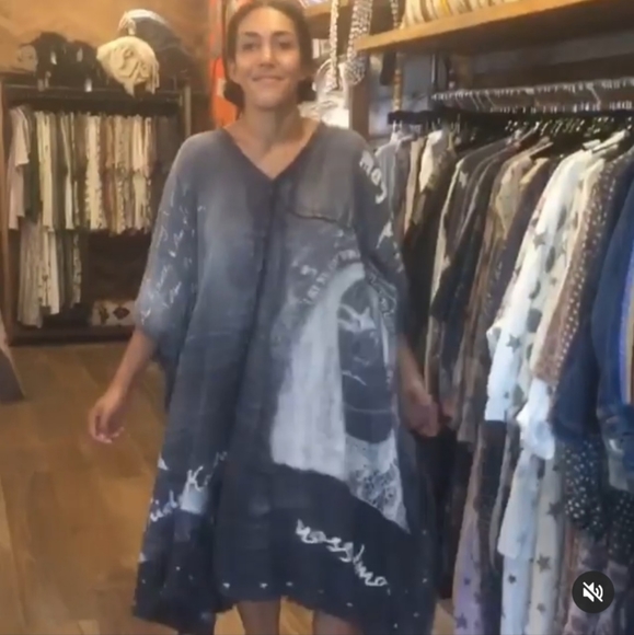 Rare Magnolia Pearl Frida Kahlo Jaya Kaftan Dress Ozzy Patchwork Artist Smock OS - Picture 9 of 17